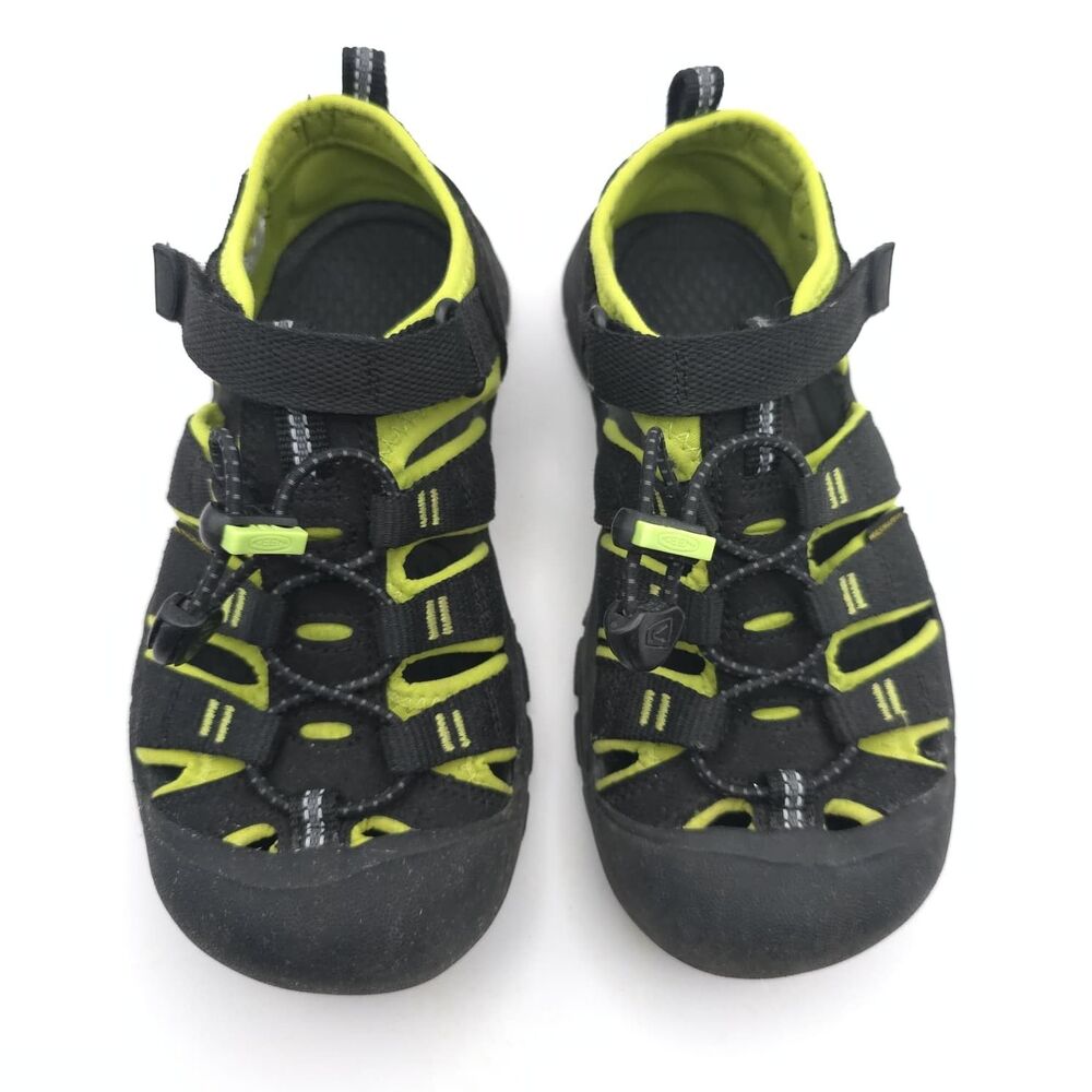 KEEN FootWear Kids Sandals 2 Black & Green Outdoor‎ Water Shoes Hook Loop